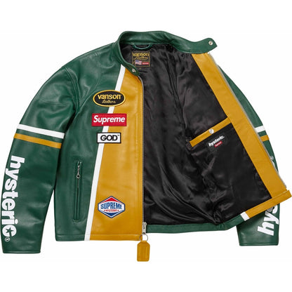 HYSTERIC GLAMOUR leather jacket custom fit cowhide racing jacket