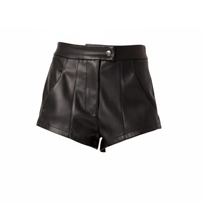 High Waisted Leather Shorts Women