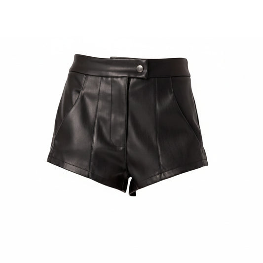 High Waisted Leather Shorts Women