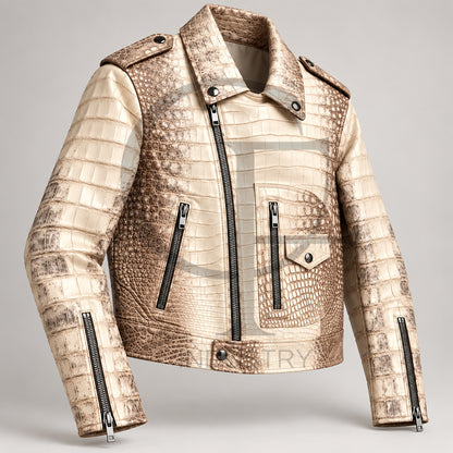 Himalayan Crocodile Leather Jacket