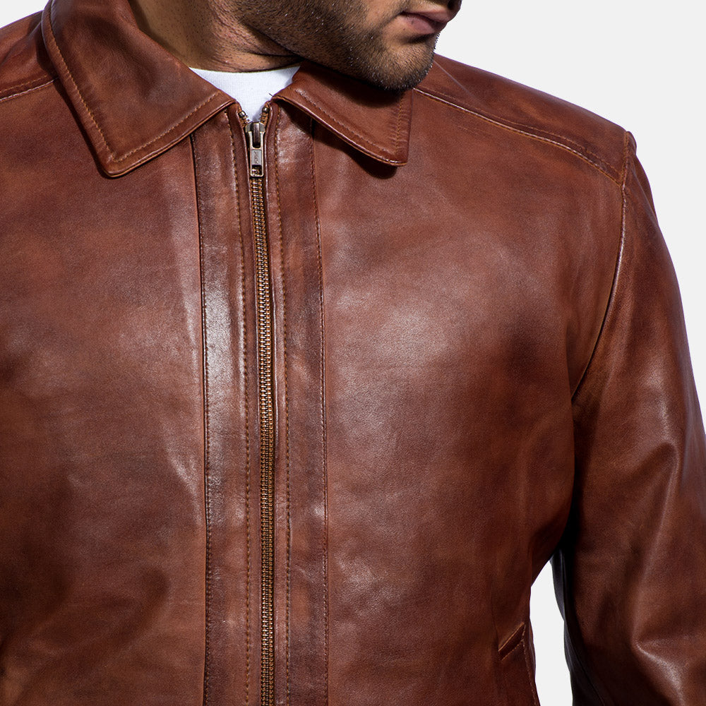 Inferno Brown Leather Jacket