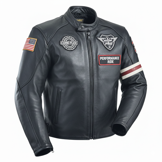 Italia Jacket Black Waxon Leather Motorcycle Jacket
