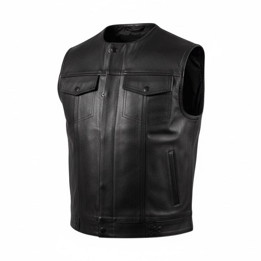 John Doe MC Herren Outlaw Liederweste Schwaarz 