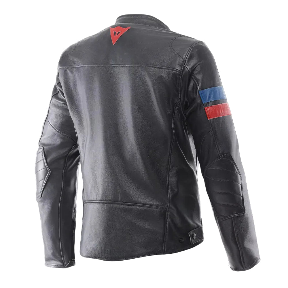 Men's Vintage Leather Motorcycle Jacket Leggenda Retro Style