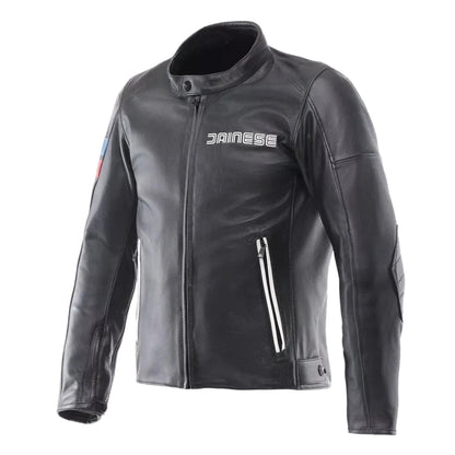 Men's Vintage Leather Motorcycle Jacket Leggenda Retro Style