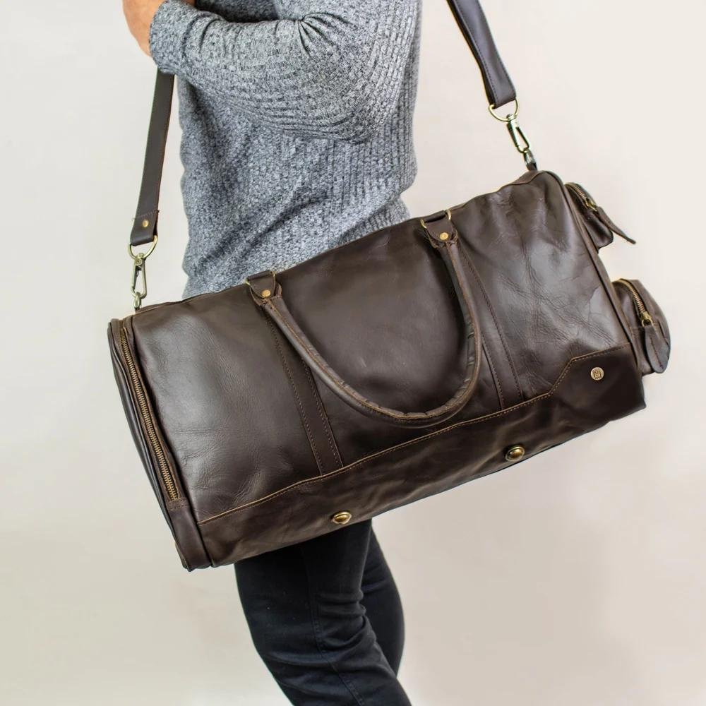 Large Leather Duffle Bag