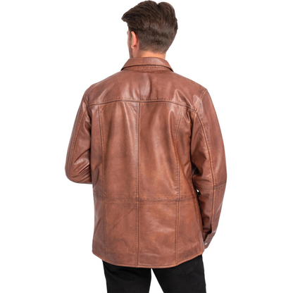 Leather Black Shirt for Mens​