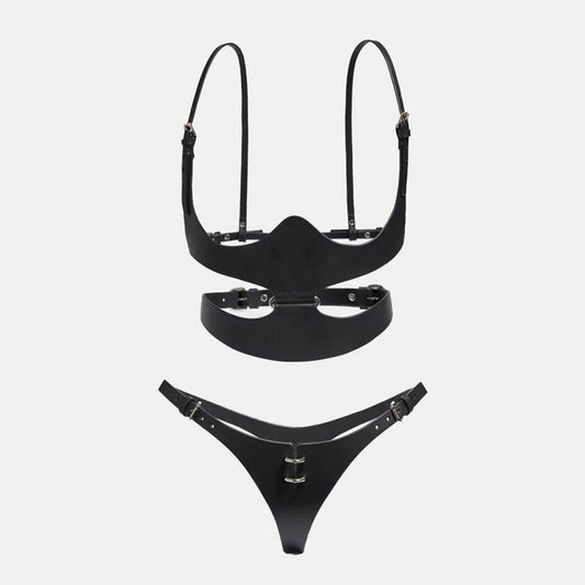 Leather Bra Set