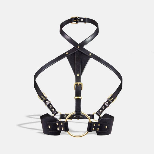 Leather Harness, diamond pattern