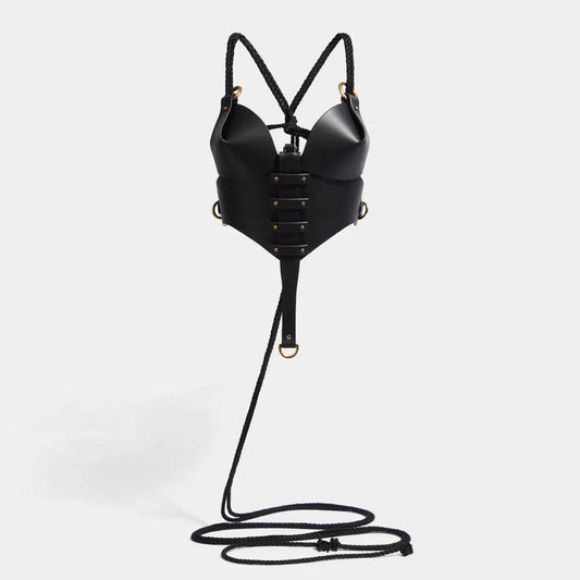 Leather Harness For Women, rope bustier style