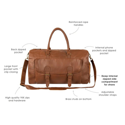 Leather Weekender Bag