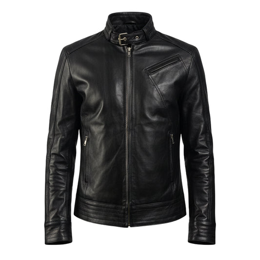 Černá kožená motorkářská bunda Legacy