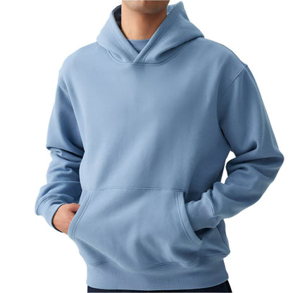 Medium Blue Solid Hoodie - CoreFlexInd