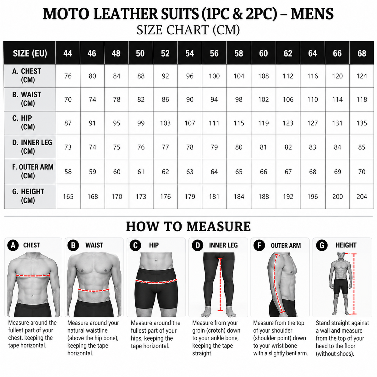 Men's Motorcycle Leather Suit