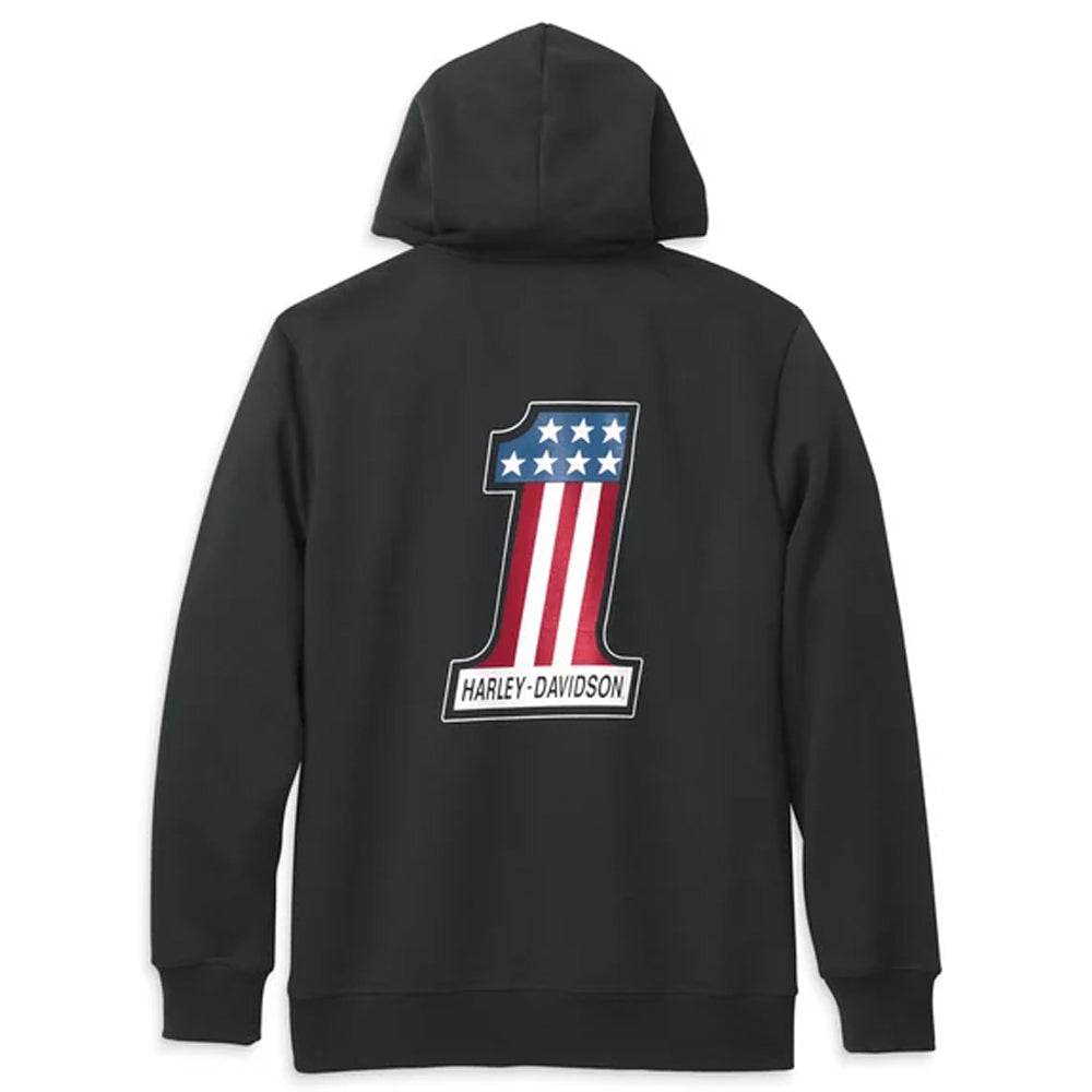 Men's Black Race Graphic Zip Front Hoodie - CoreFlexInd
