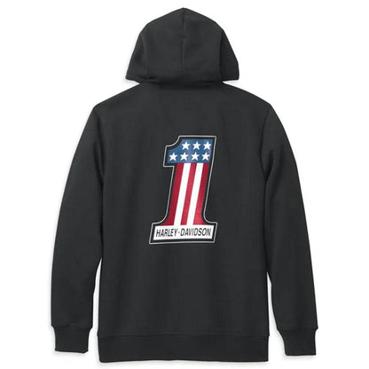 Men's Black Race Graphic Zip Front Hoodie - CoreFlexInd