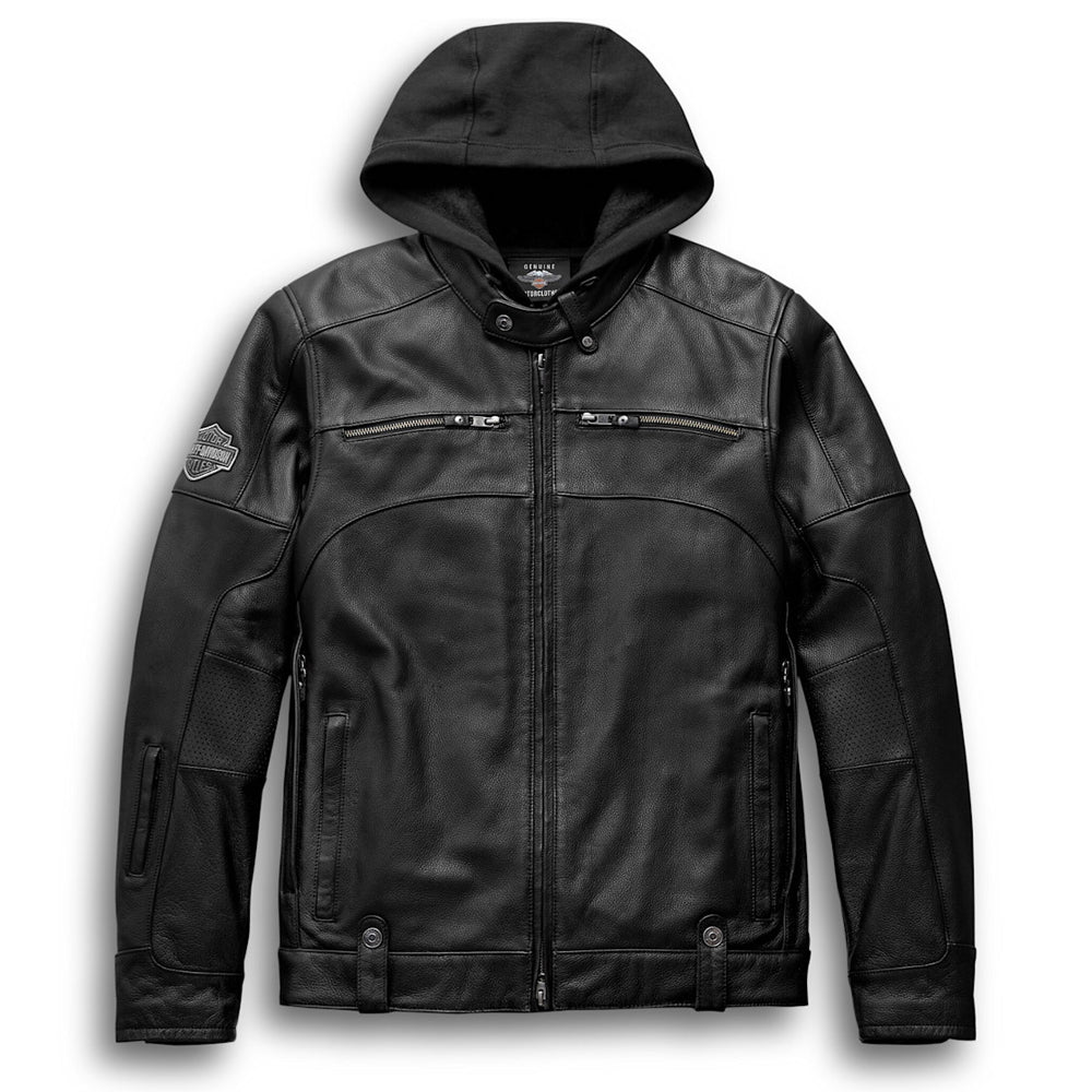 H-D Men's Swingarm 3-IN-1 Leather Jacket Black