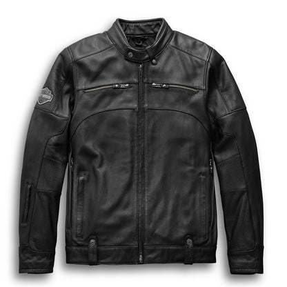 H-D Men's Swingarm 3-IN-1 Leather Jacket Black