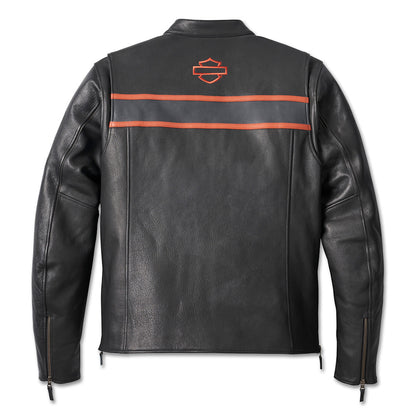 Pánská kožená bunda HD Victory Lane II - černá