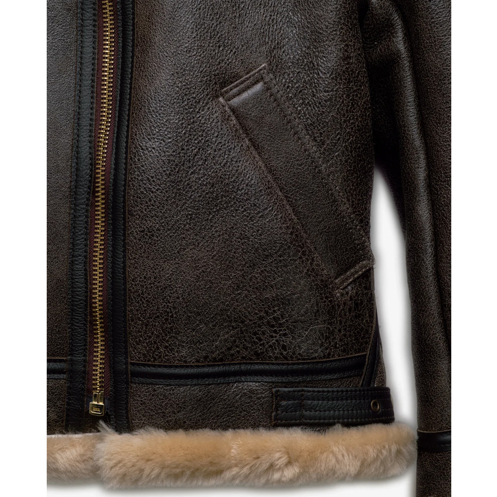 Men's Classic B-3 Sheepskin Bomber Jacket