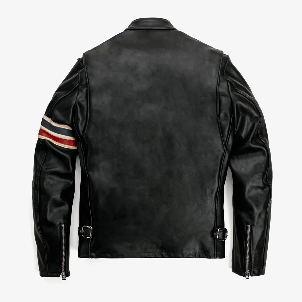 Men's Easy Rider Cowhide Cafe Racer Motorcycle Jacket