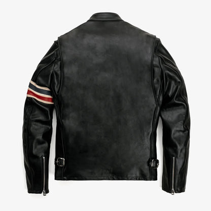 Men's Easy Rider Cowhide Cafe Racer Motorcycle Jacket