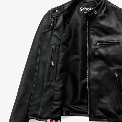 Men's Easy Rider Cowhide Cafe Racer Motorcycle Jacket
