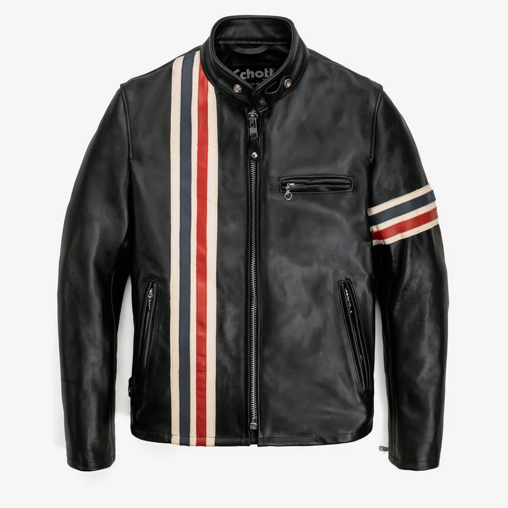 Men's Easy Rider Cowhide Cafe Racer Motorcycle Jacket