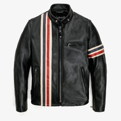Men's Easy Rider Cowhide Cafe Racer Motorcycle Jacket