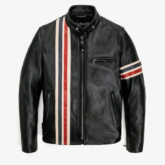 Men's Easy Rider Cowhide Cafe Racer Motorcycle Jacket