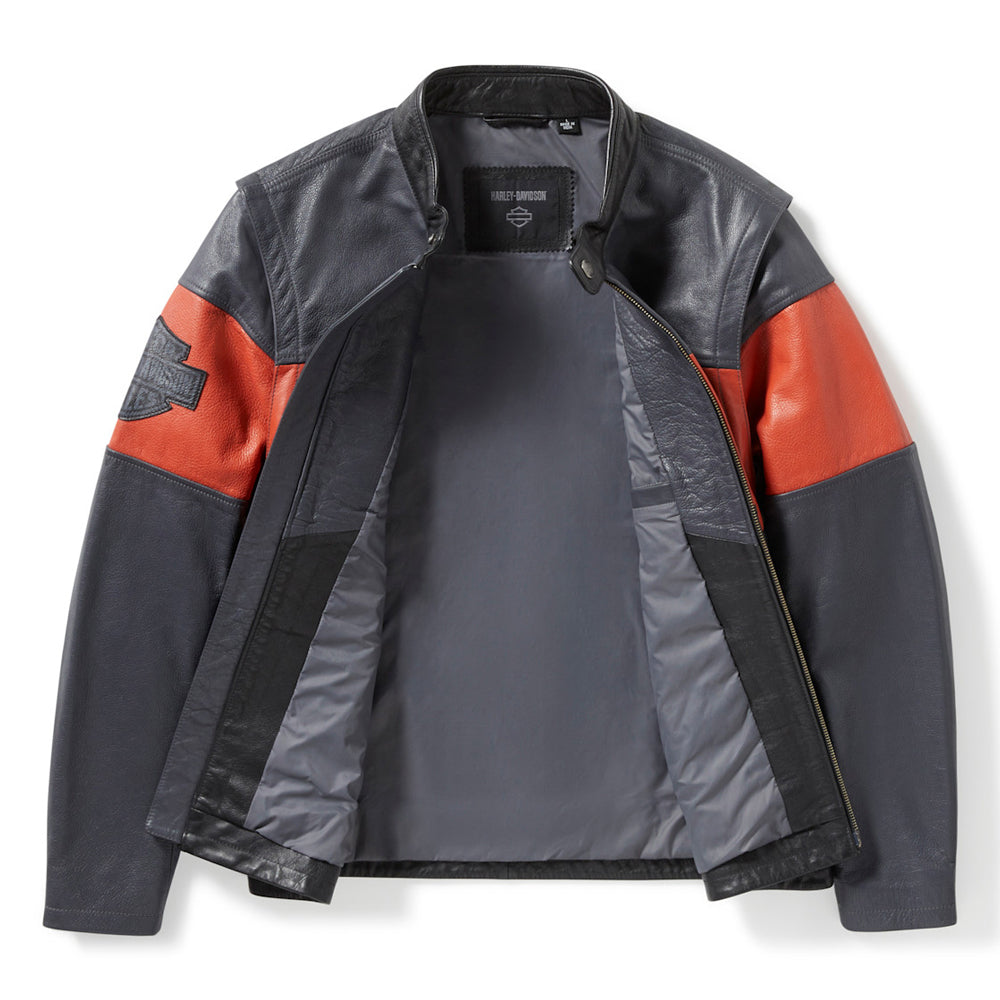Men's H-D Essential Convertible Leather Jacket