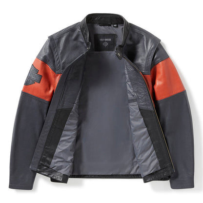 Men's H-D Essential Convertible Leather Jacket