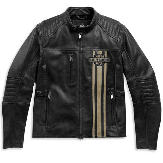 Men's H-D Triple Vent Passing Link II Leather Jacket - CoreFlexInd