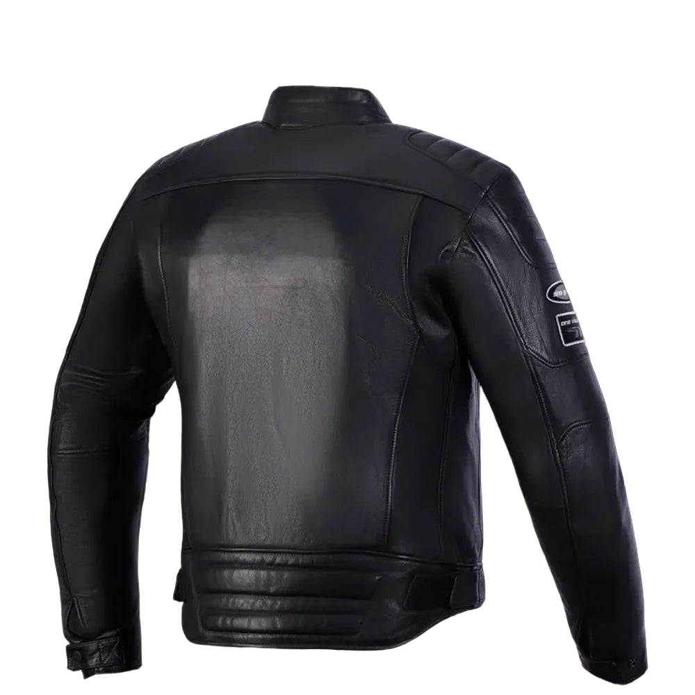 Men's Revern Leather Motorcycle Jacket Black