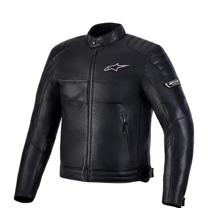 Men's Revern Leather Motorcycle Jacket Black