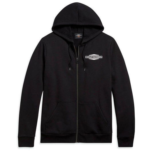 Men's Stacked Logo Sleeve Stripe Hoodie Slim Fit - CoreFlexInd