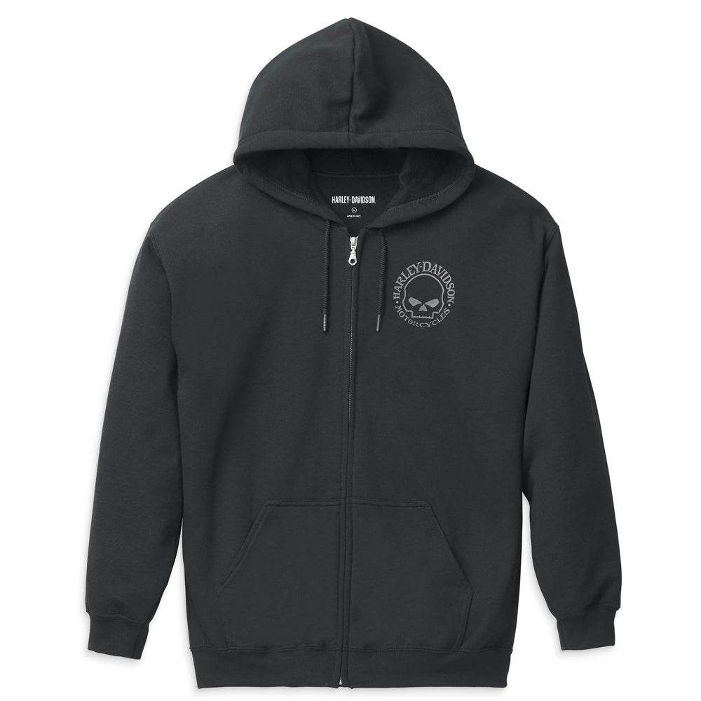 Men's Willie G Skull Graphic Zip Front Hoodie – CoreFlexInd