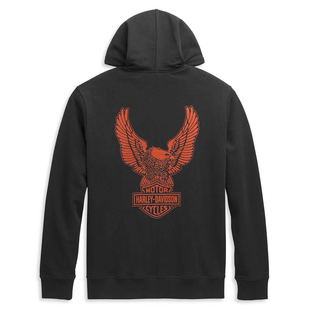 Men's Winged Eagle Logo Zip Front Hoodie - CoreFlexInd