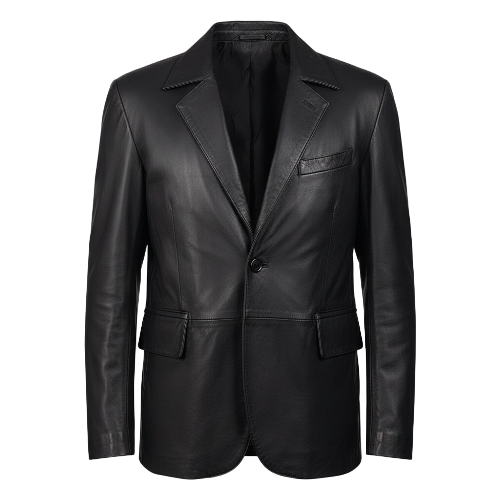 Mens_Black_Leather_Blazer-Coreflexind