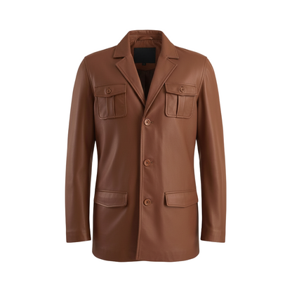 Mens_Brown_Leather_Blazer_Jacket-Coreflexind