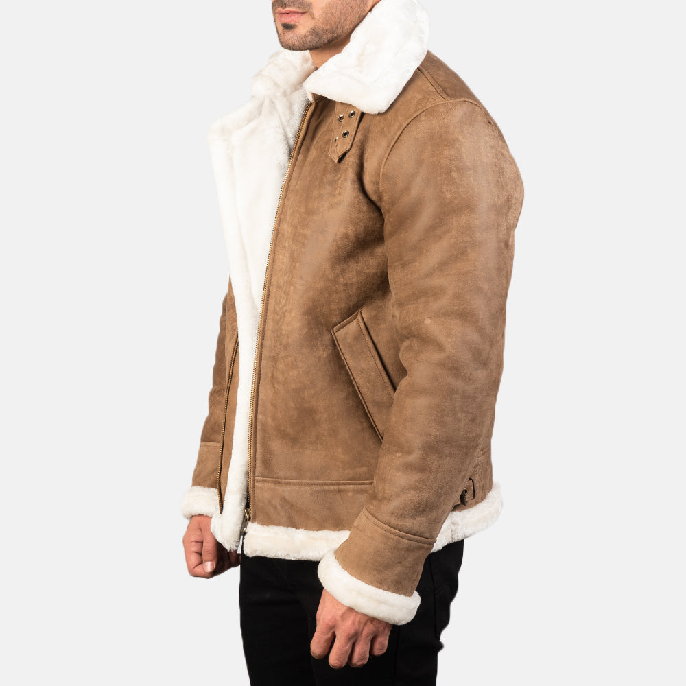 Mens Faux Shearling Coat