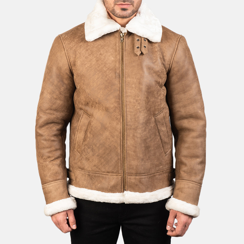 Mens Faux Shearling Coat