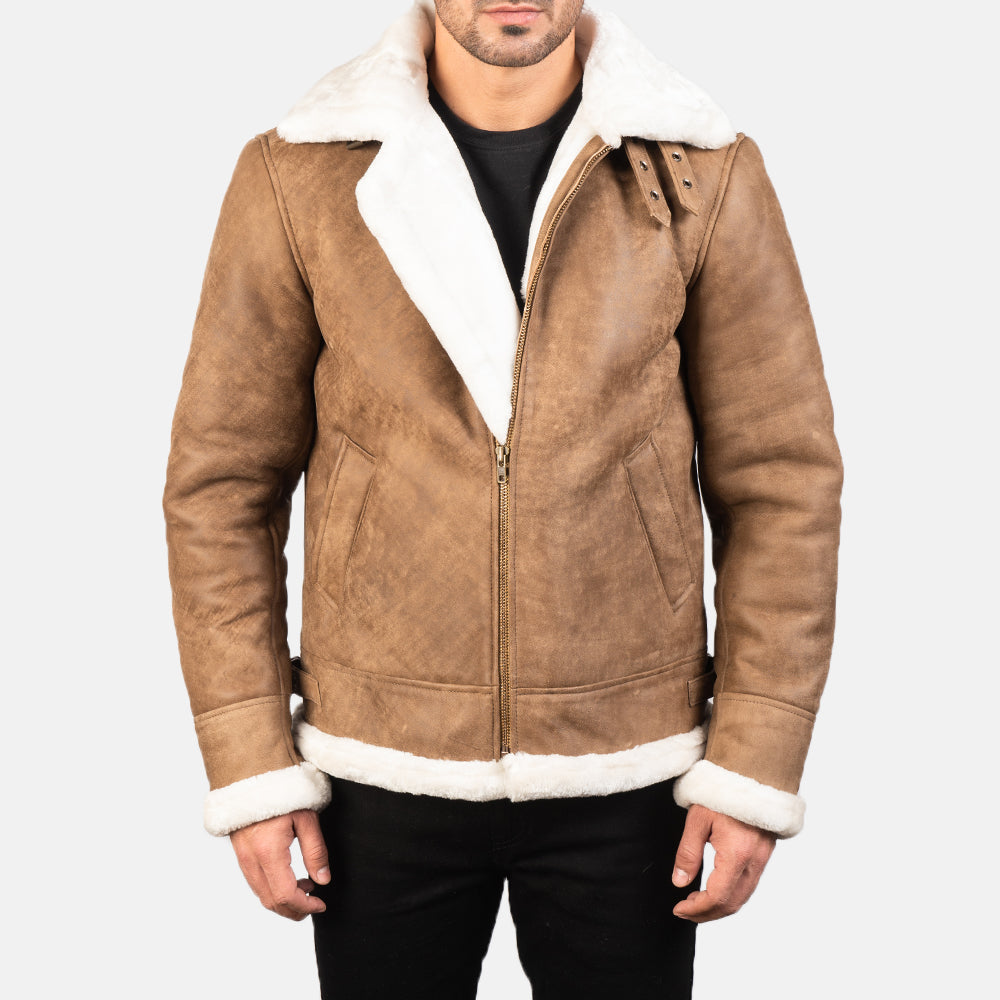 Mens Faux Shearling Coat