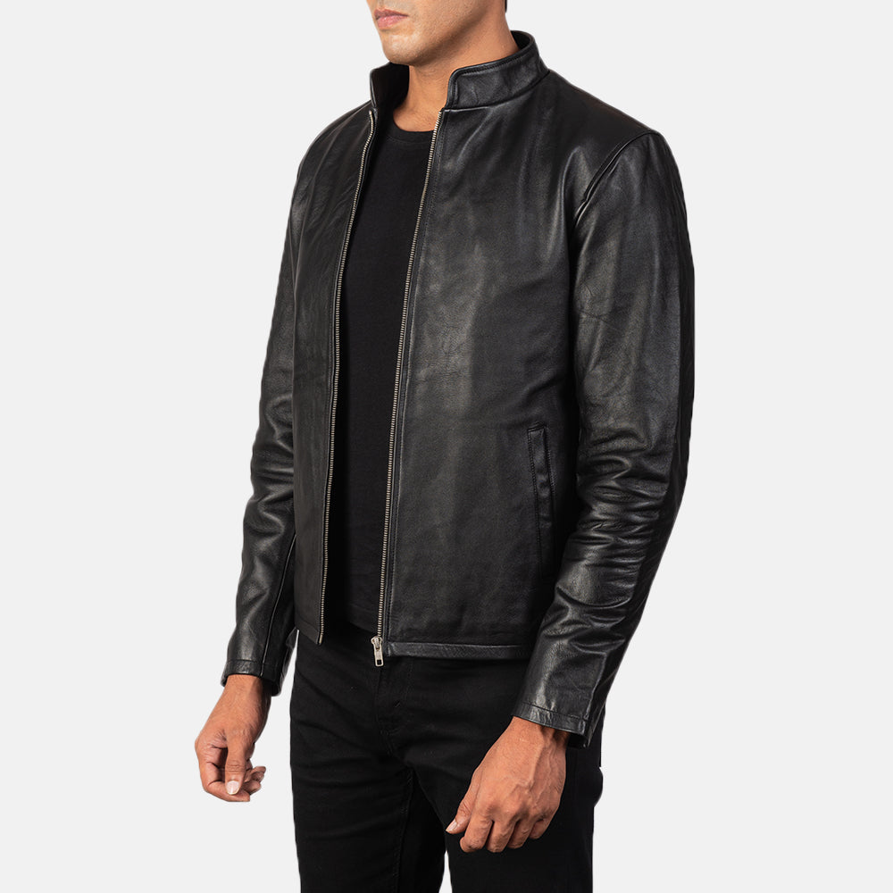 Mens Leather Biker Jacket