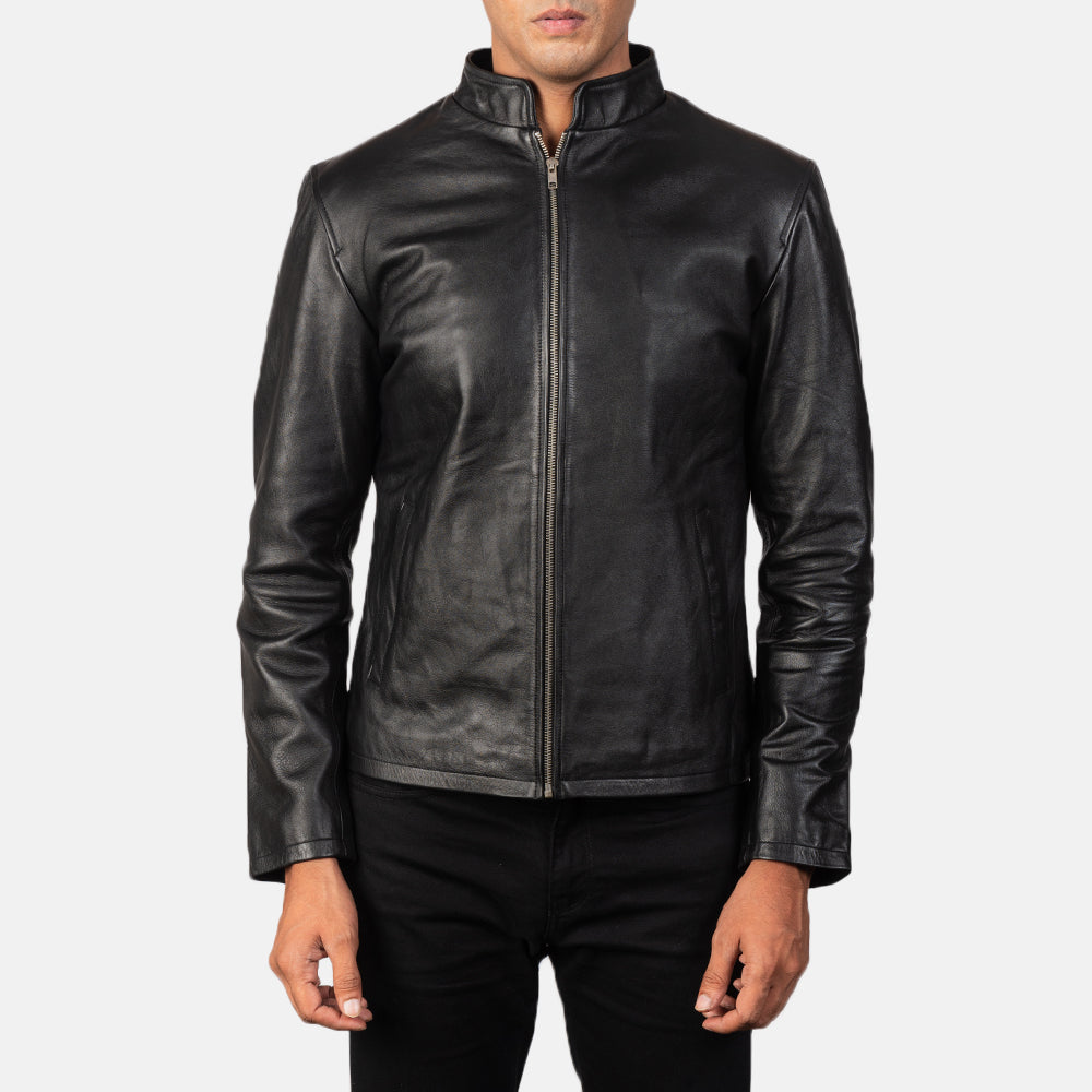 Mens Leather Biker Jacket