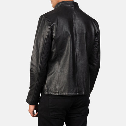 Mens Leather Biker Jacket