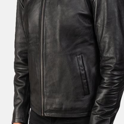 Mens Leather Biker Jacket