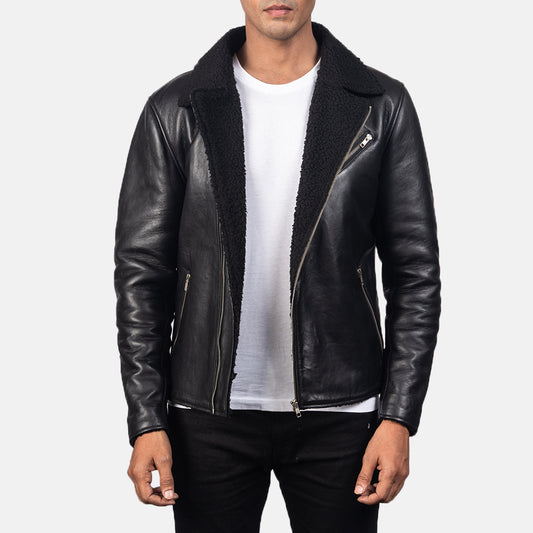 Mens Shearling Bomber Jacket