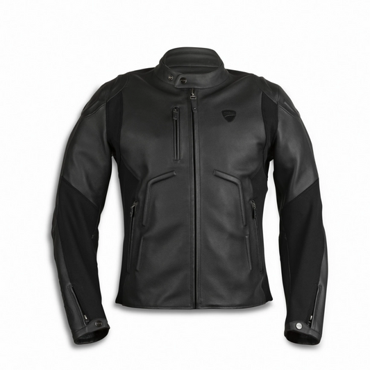 Motorbike Leather jacket-Black Rider C2