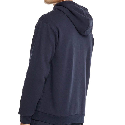 Navy Blue Print Detail Hoodie - CoreFlexInd